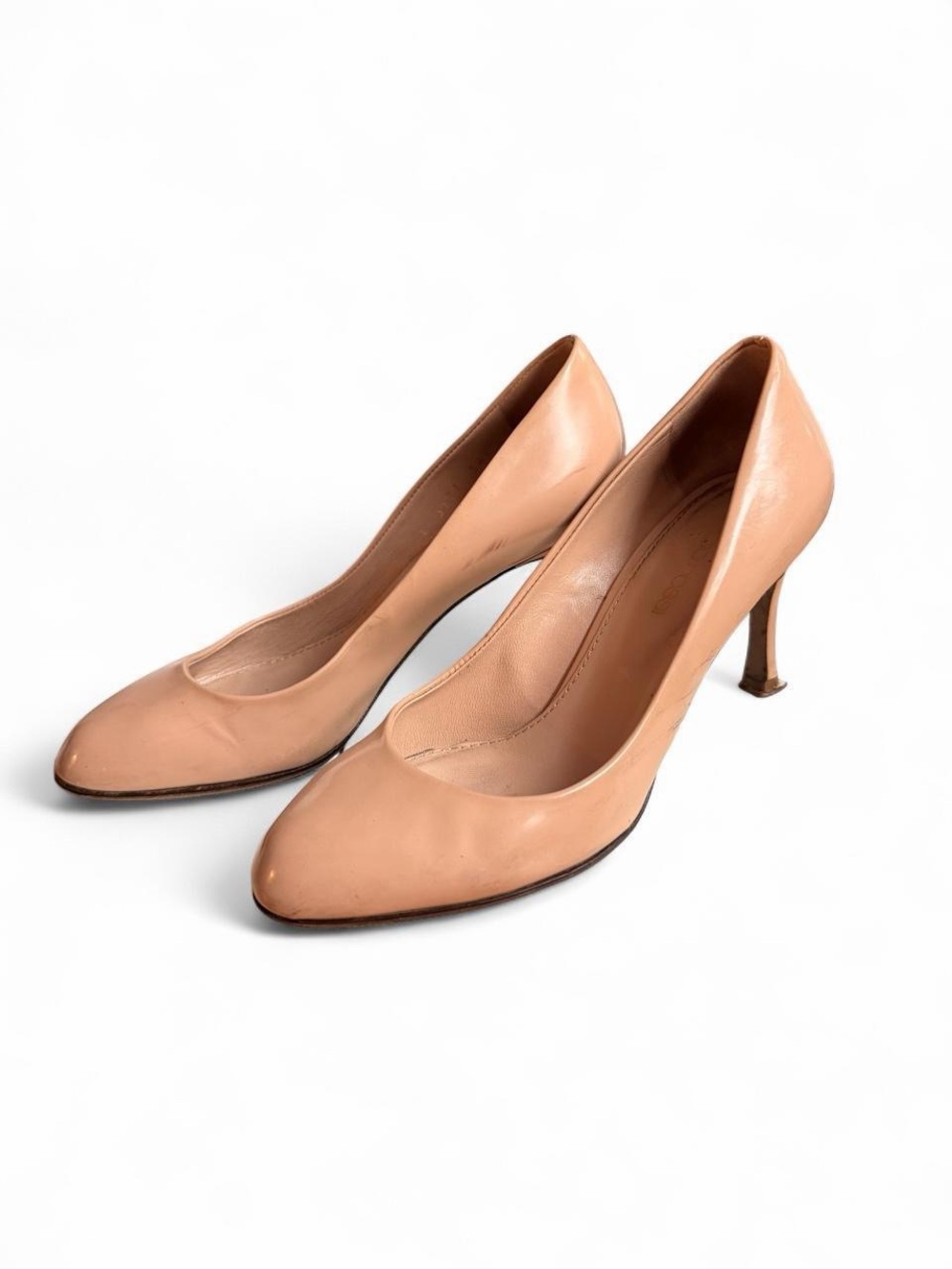 Sergio Rossi Nude Leather Pumps 5